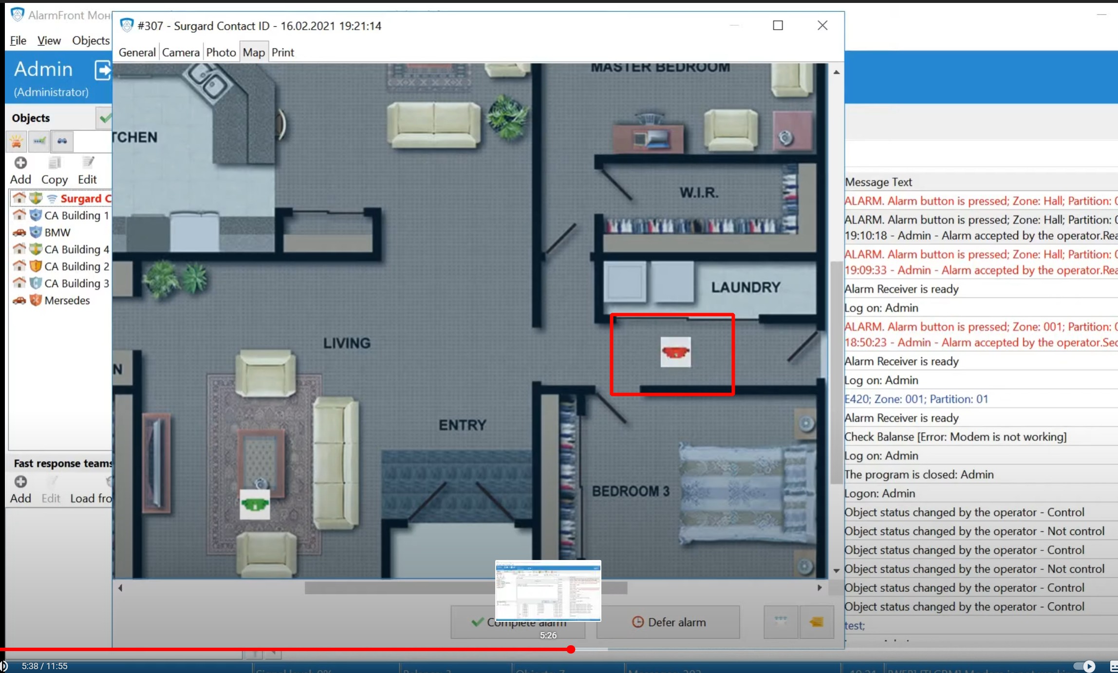 Alarm management software object plan. Alarm management software object plan.