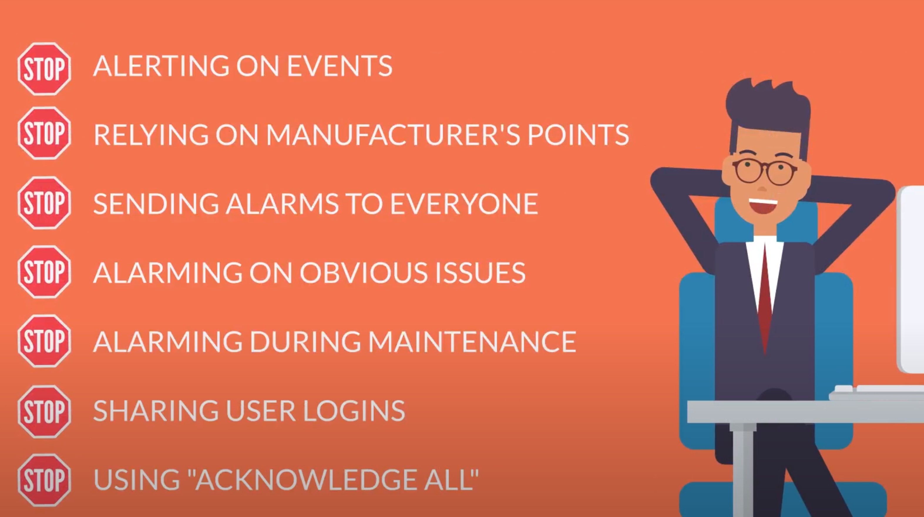 Alarm management software. Alarm management software.