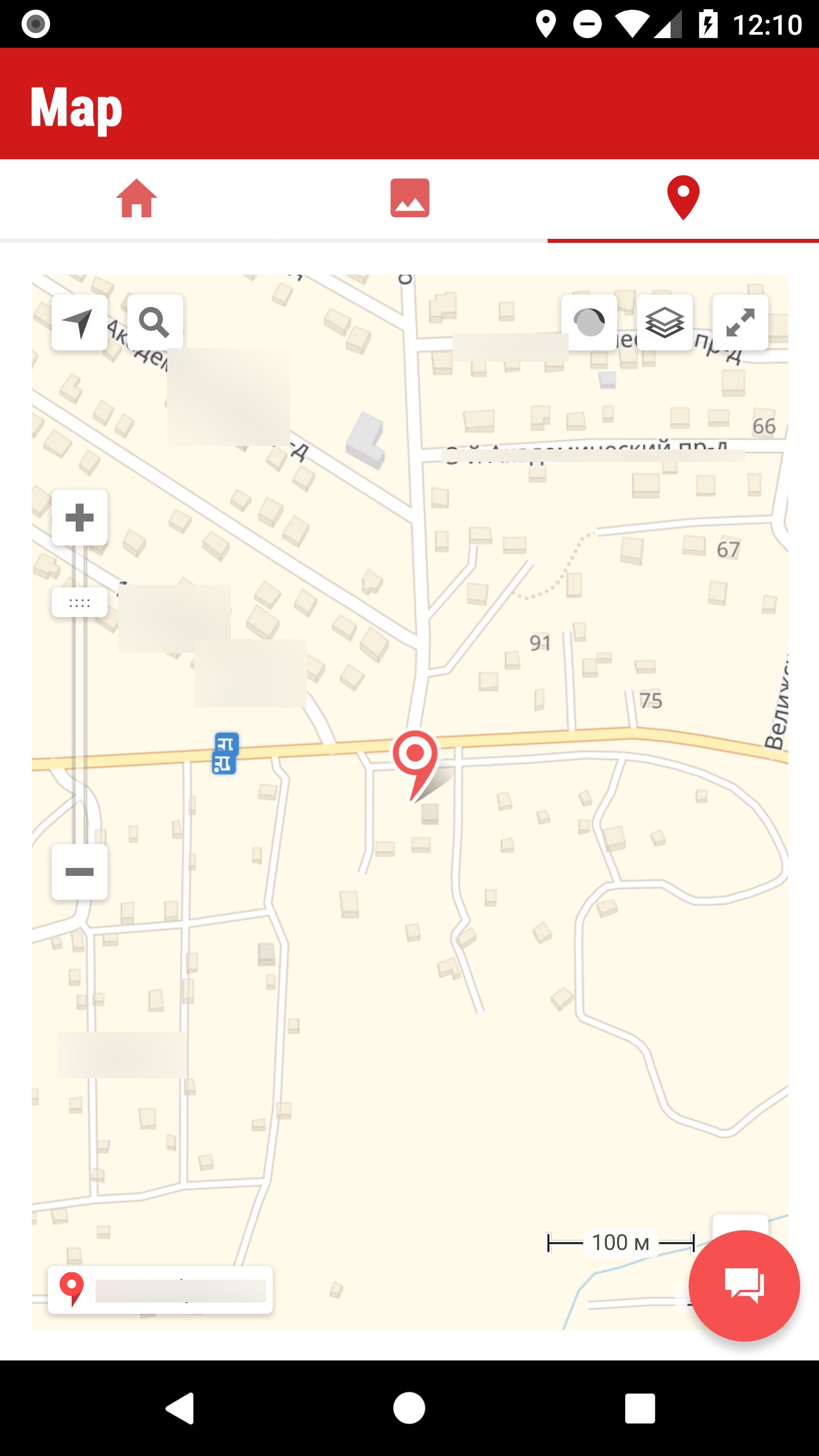 Security Dispatch App Map.