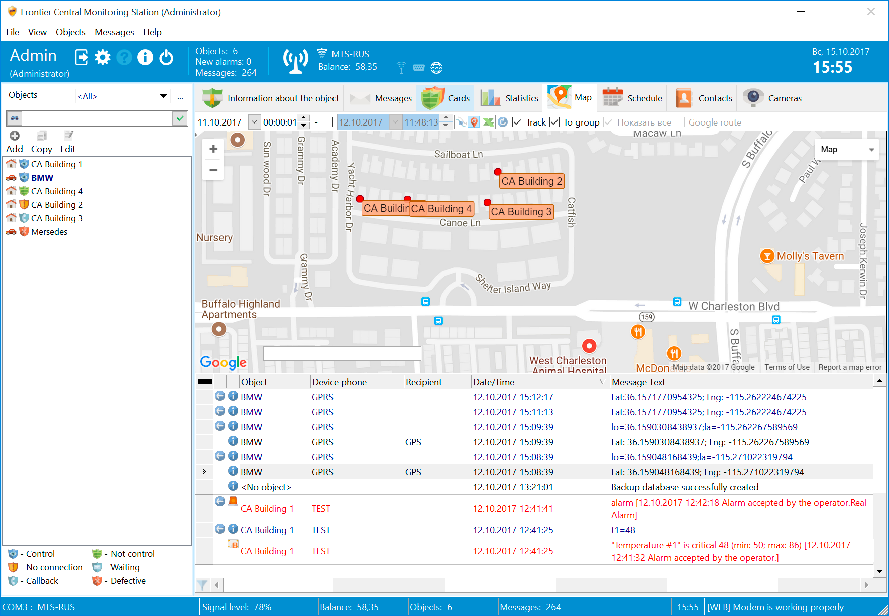 alarm central station monitoring